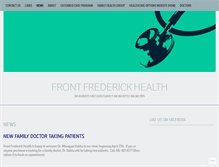 Tablet Screenshot of frontfrederickhealth.com